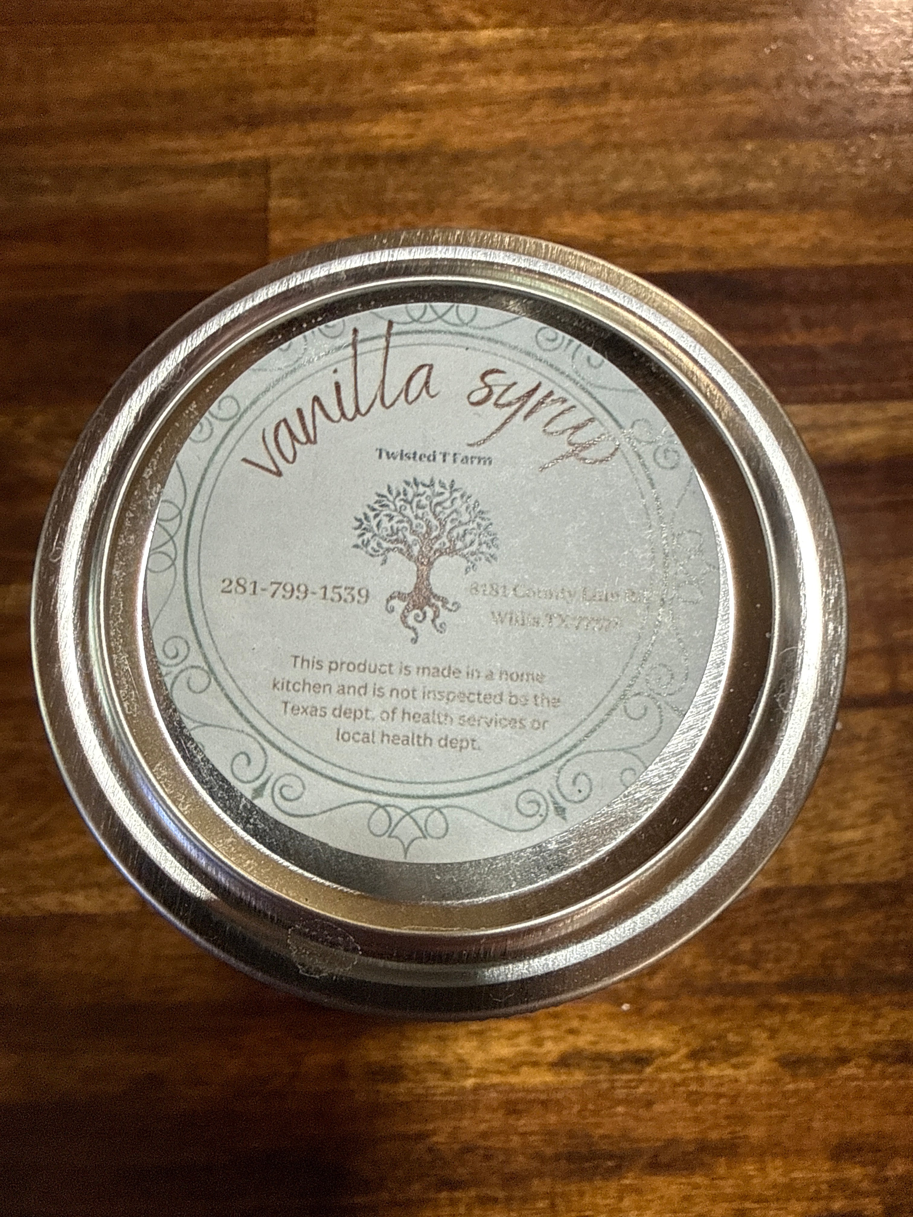 Twisted T Vanilla syrup.