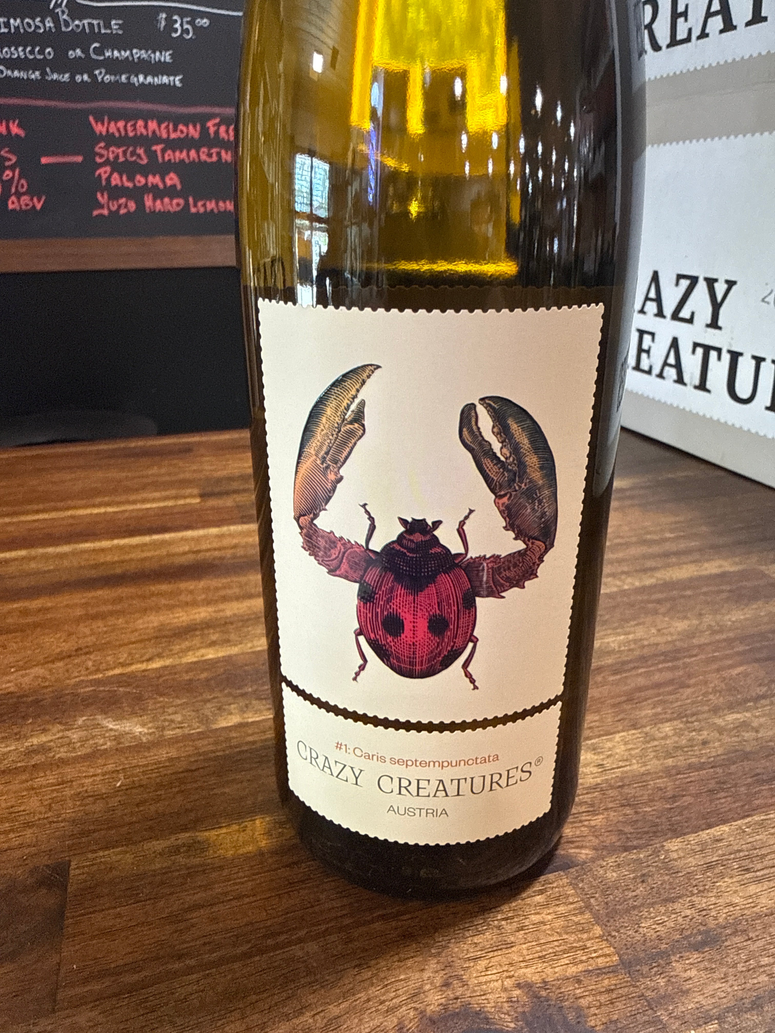 Crazy creatures, Gruner wine BTG