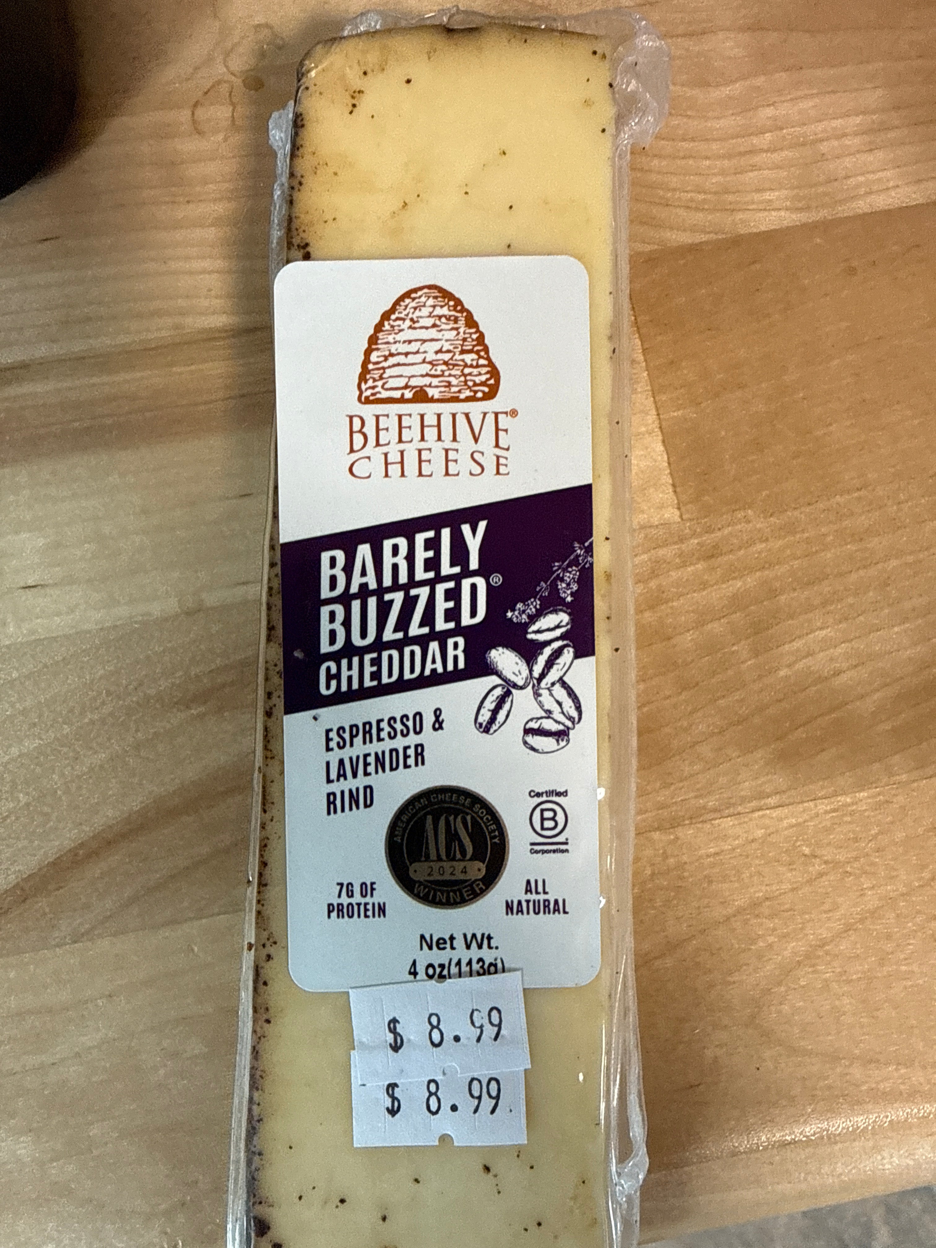 Good morning, beehive, cheese, barely buzzed cheddar. ￼