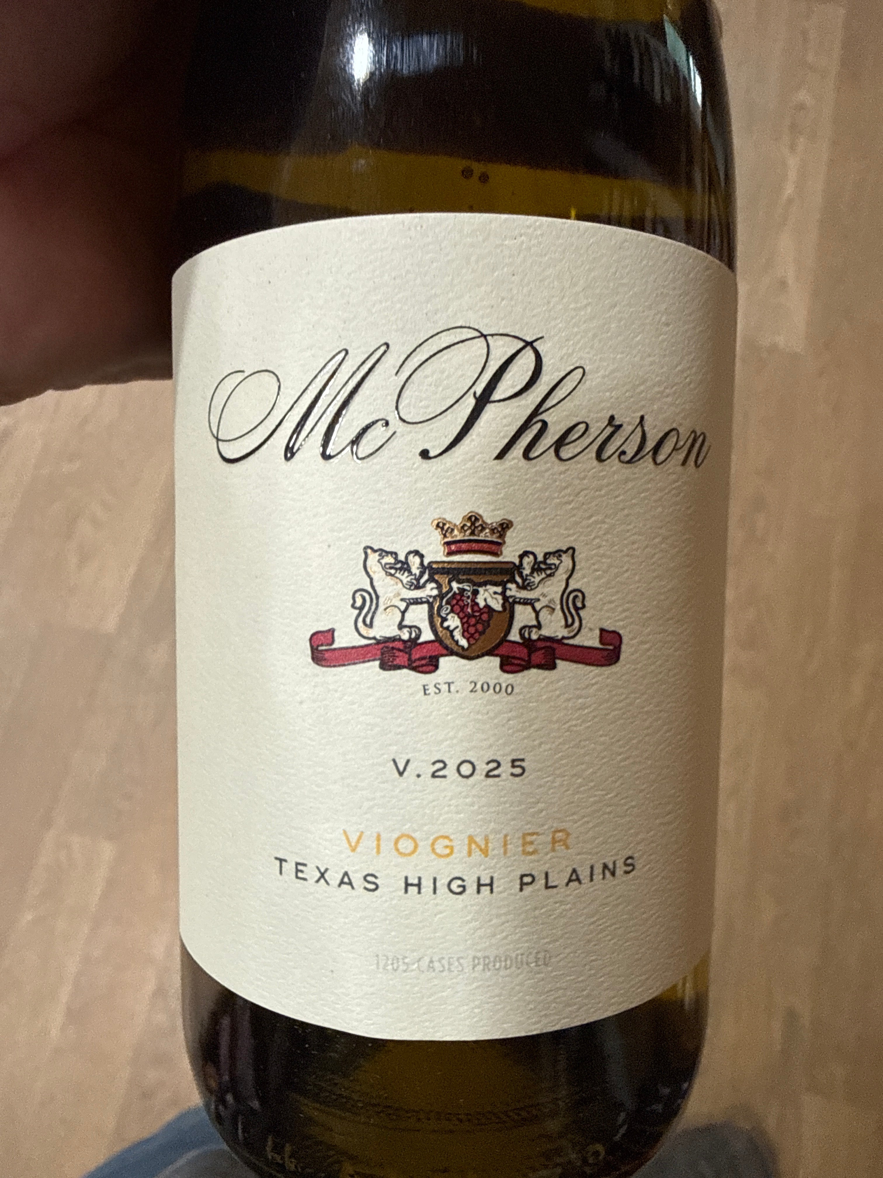 Mc Pherson, Viognier wine