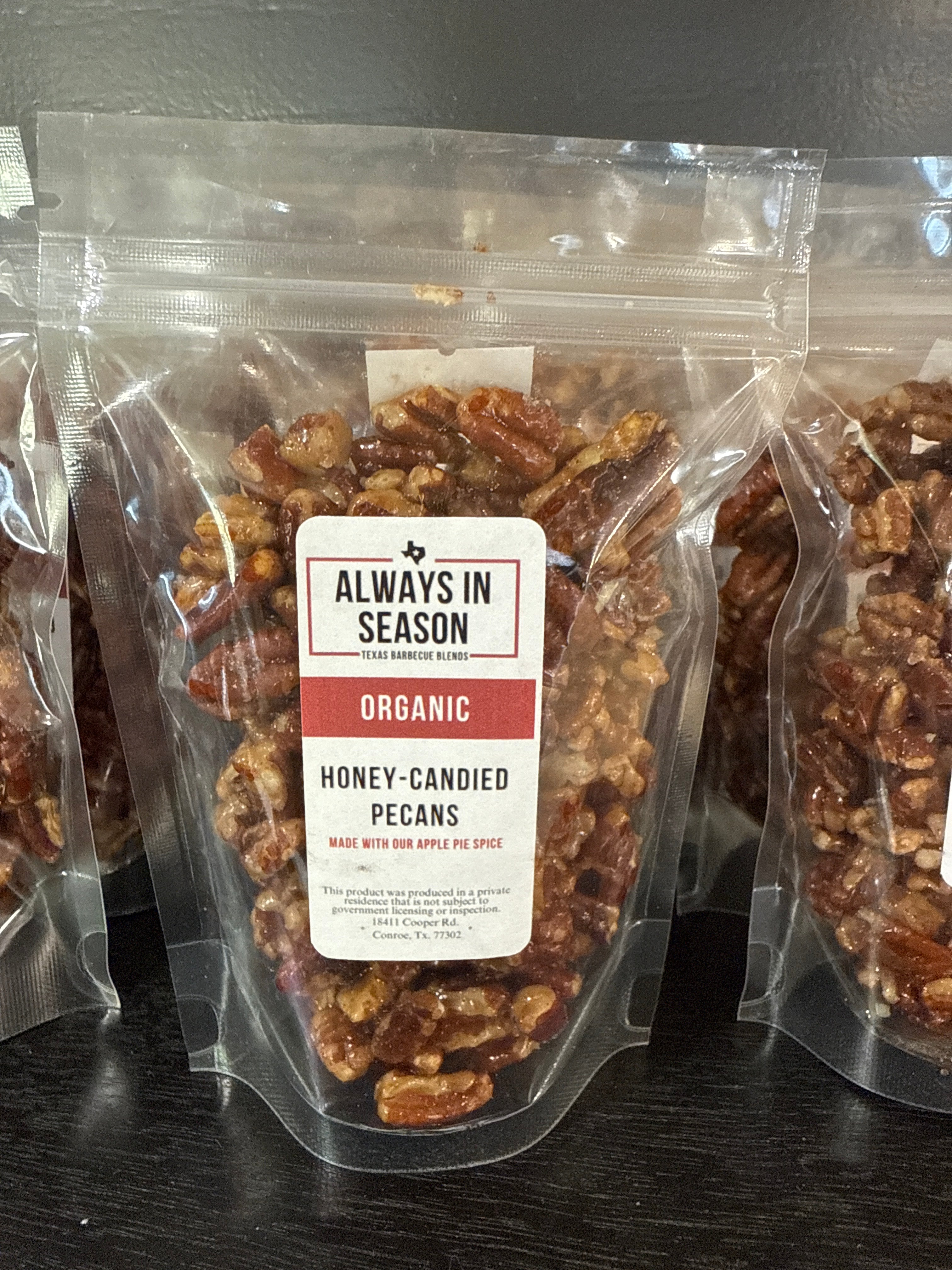 Always in season. Honey-Candied Pecans.