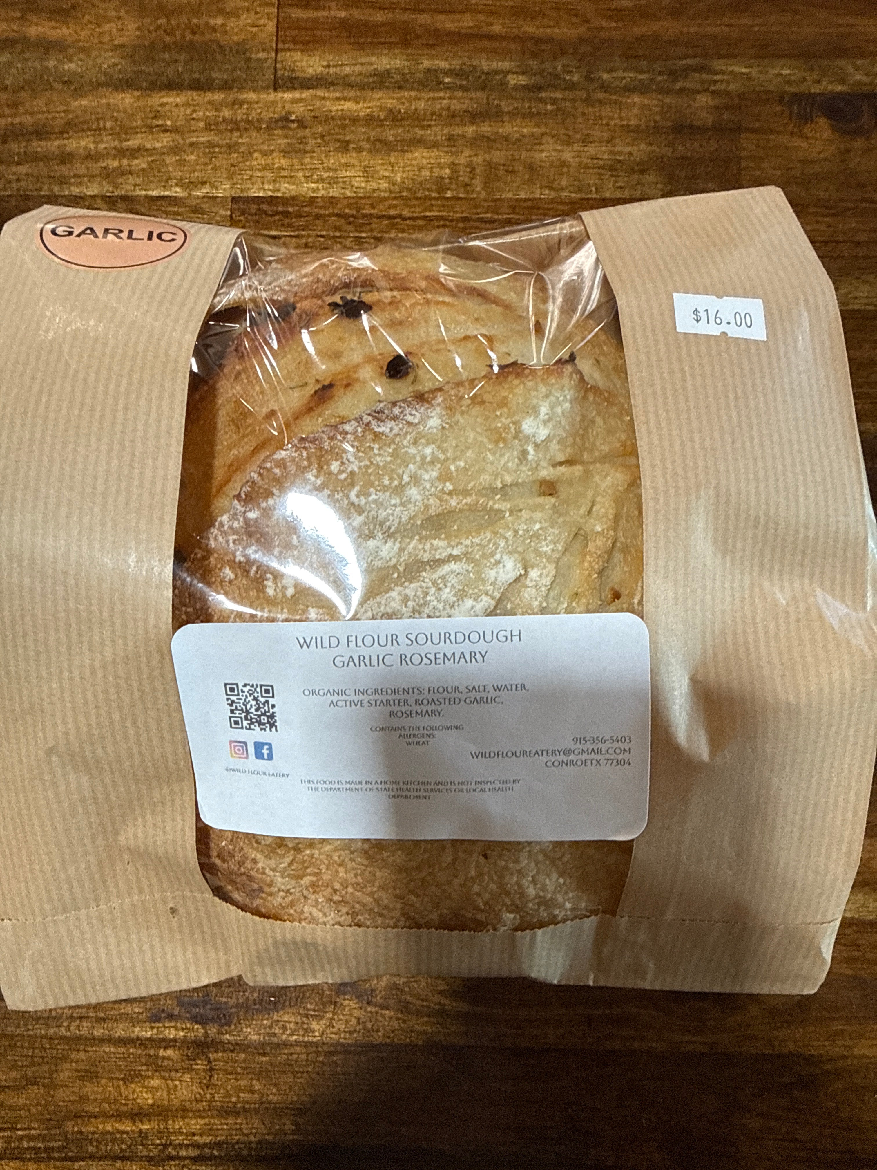 Wild flour, sourdough, flavored