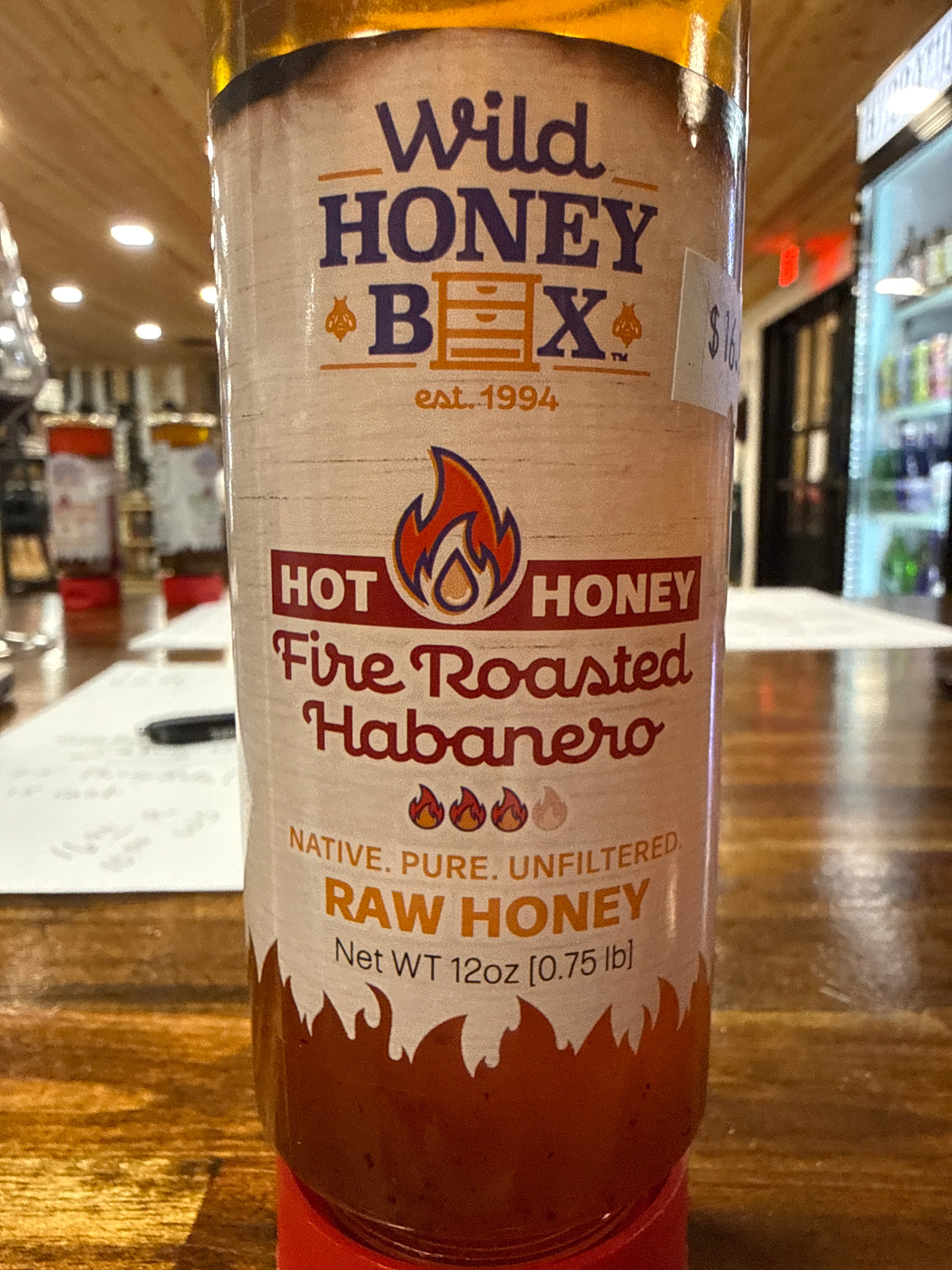 Wild Honey box. Hot honey. Fire roasted habanero.  ￼
