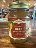 Fond. Beef bone broth ginger