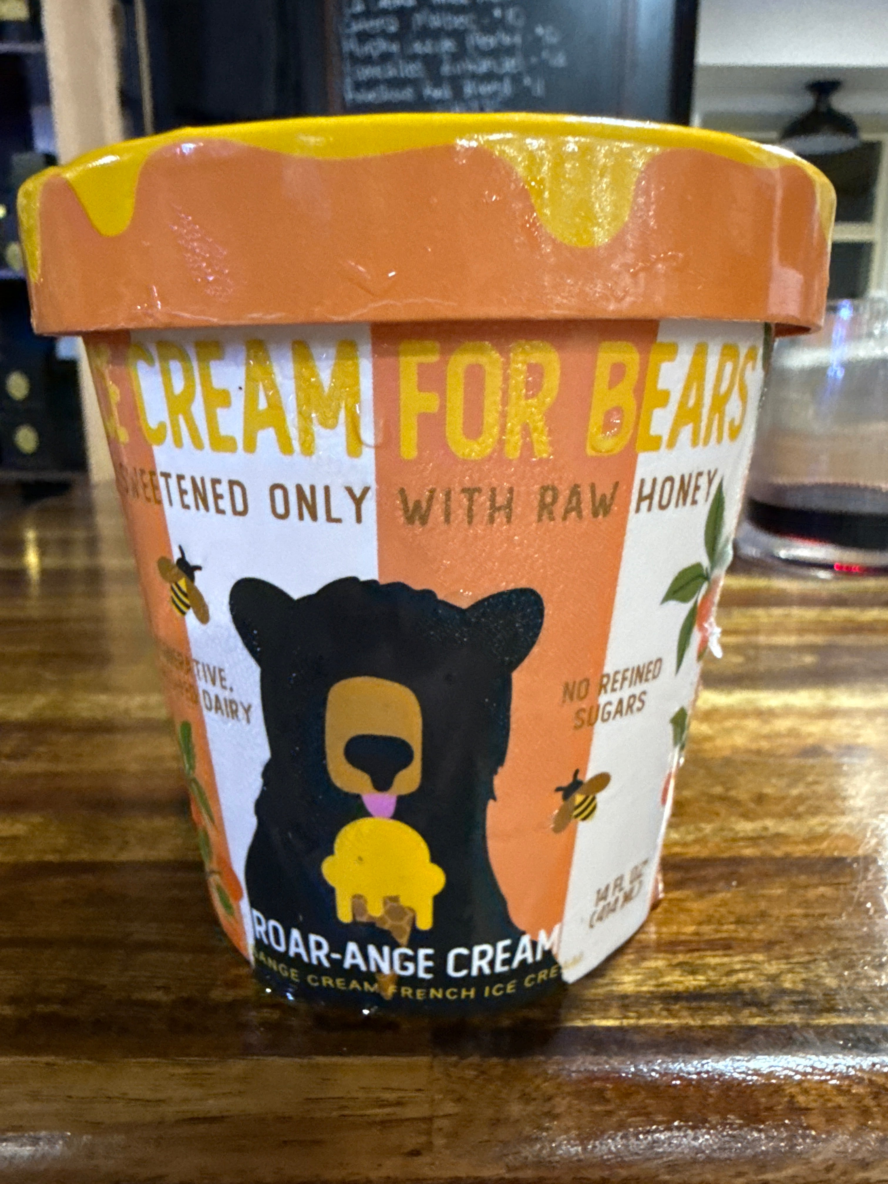 Ice cream for bears, roar-ange cream