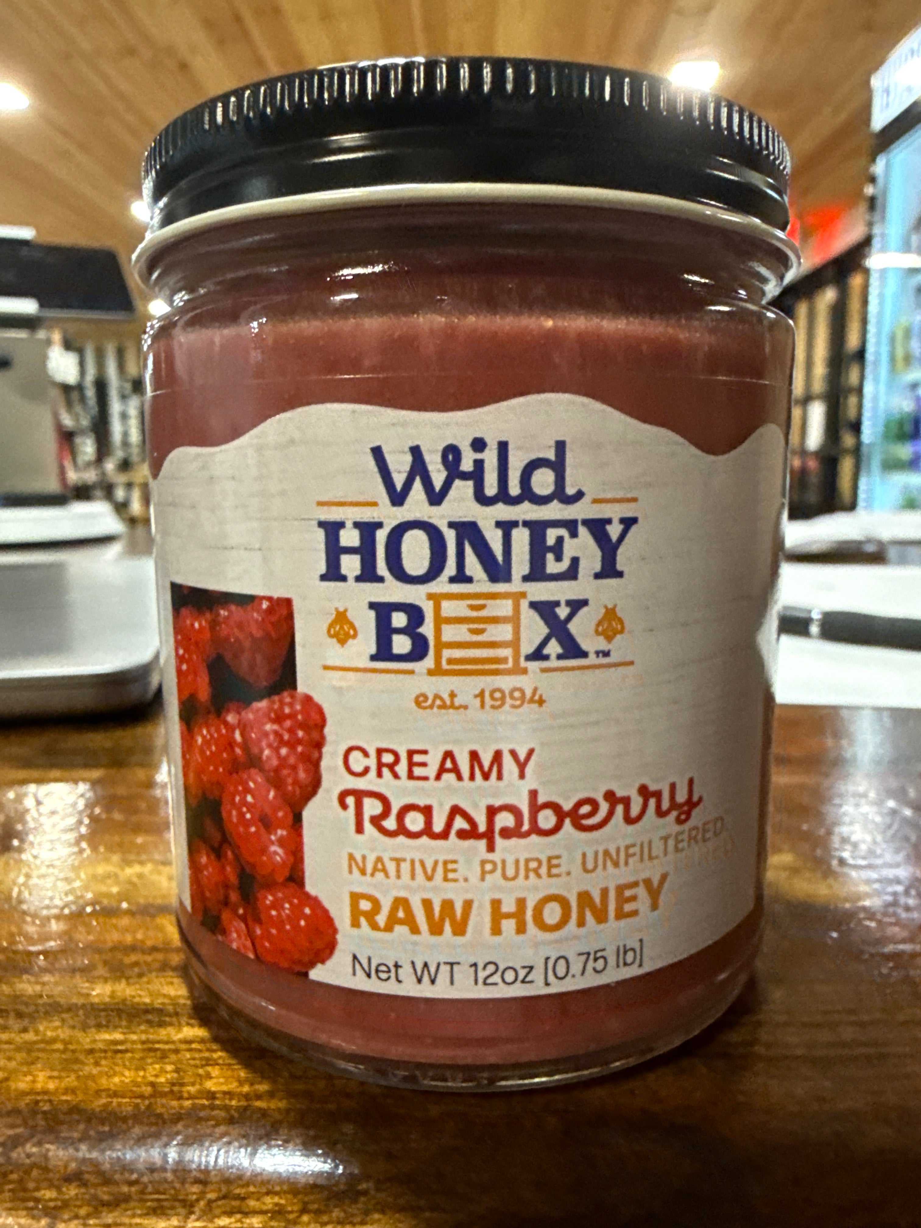 Wild Honey box. Creamy honey. Raspberry.