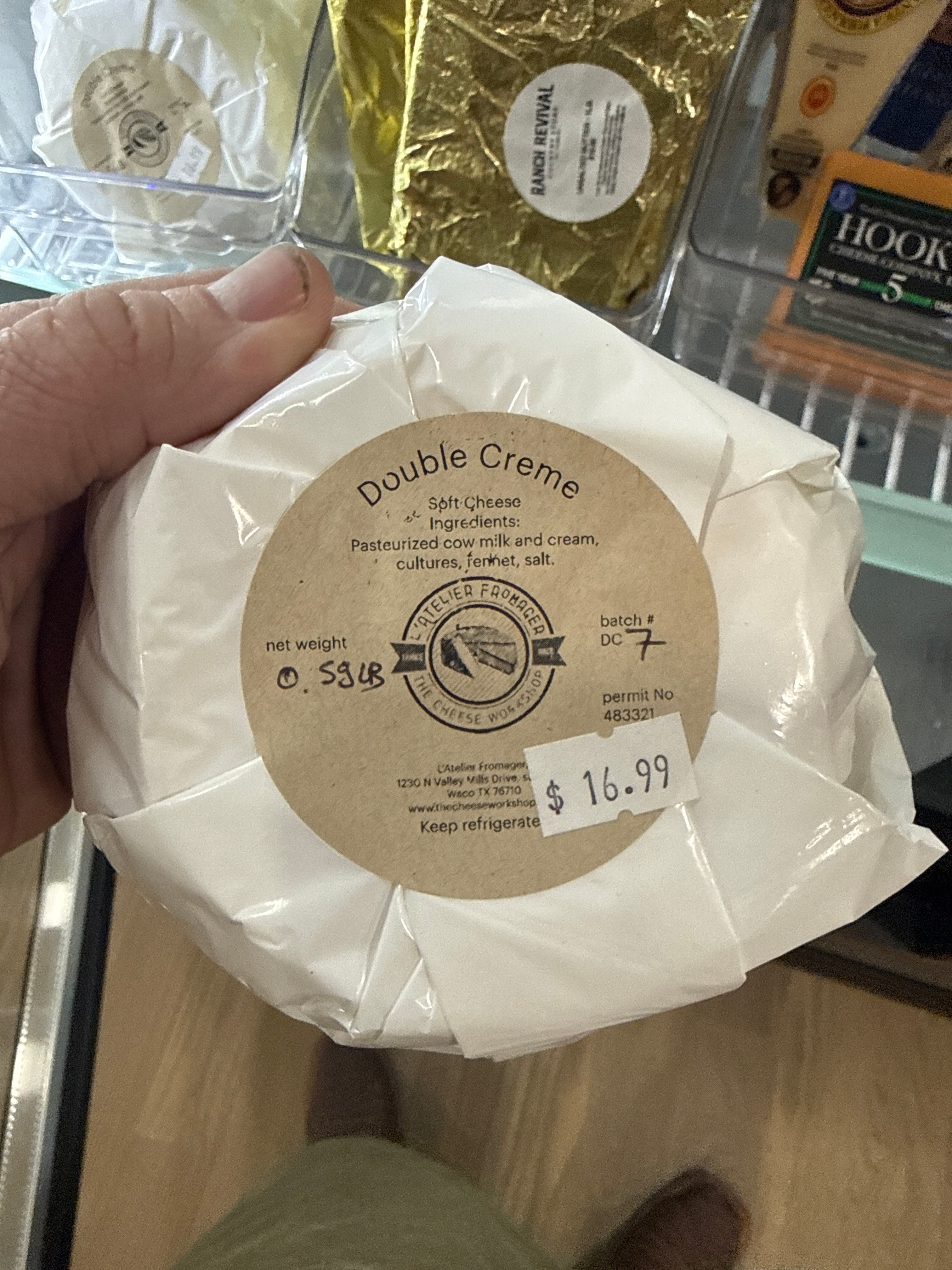 Double crème Brie cheese.