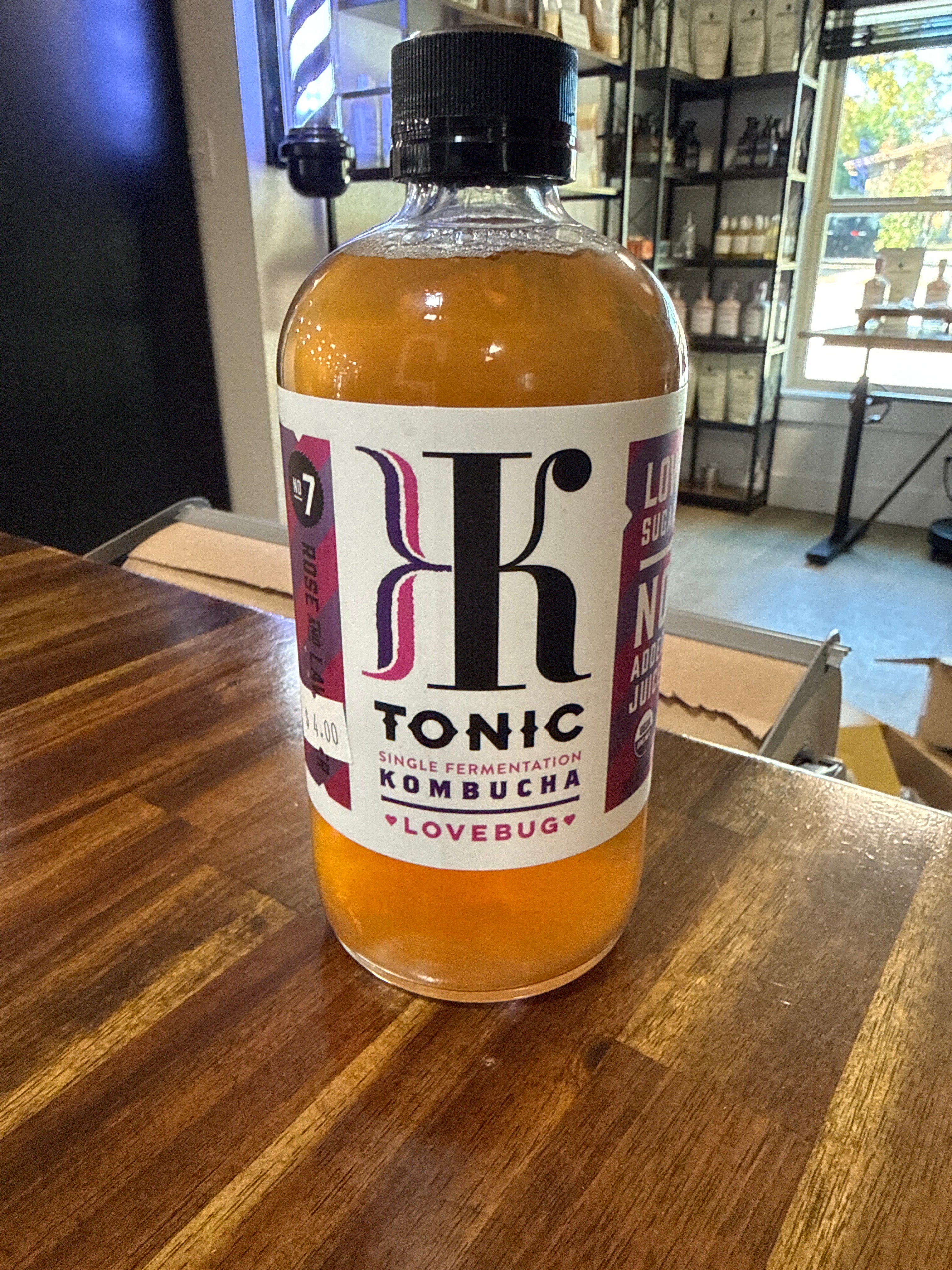 K tonic kombucha. Love bug