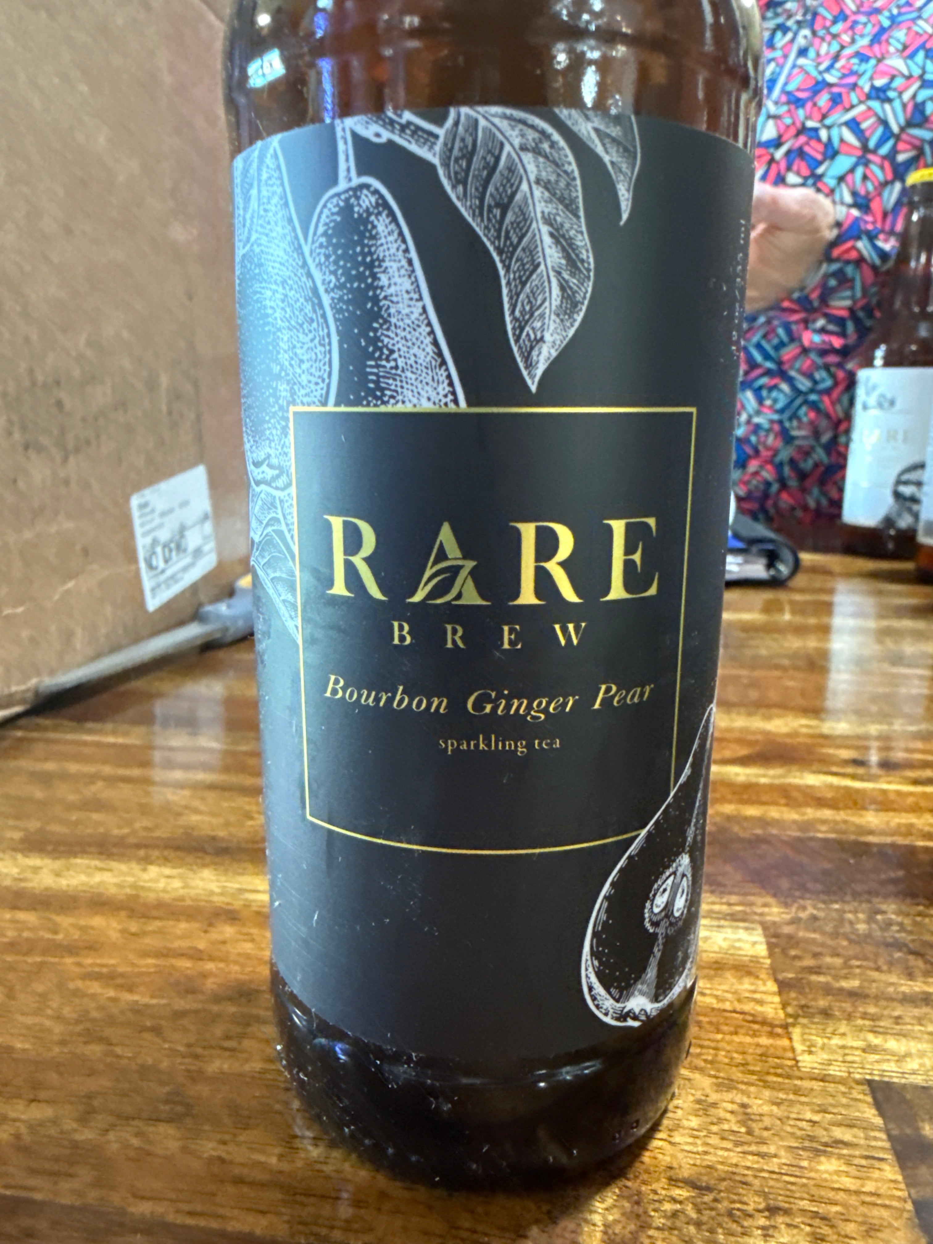 Rare brew, bourbon, ginger, pear, tea