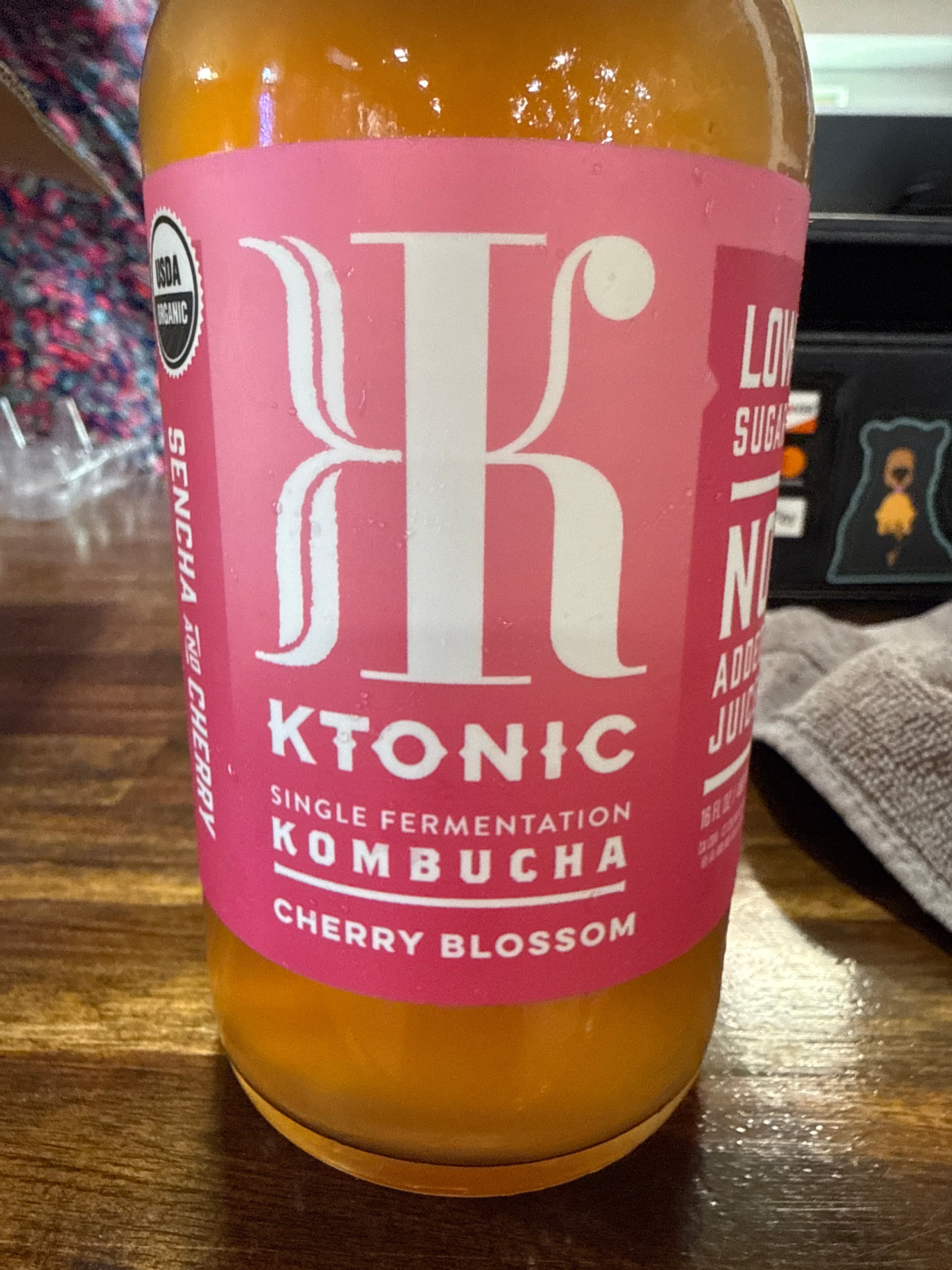 K tonic, kombucha, cherry blossom
