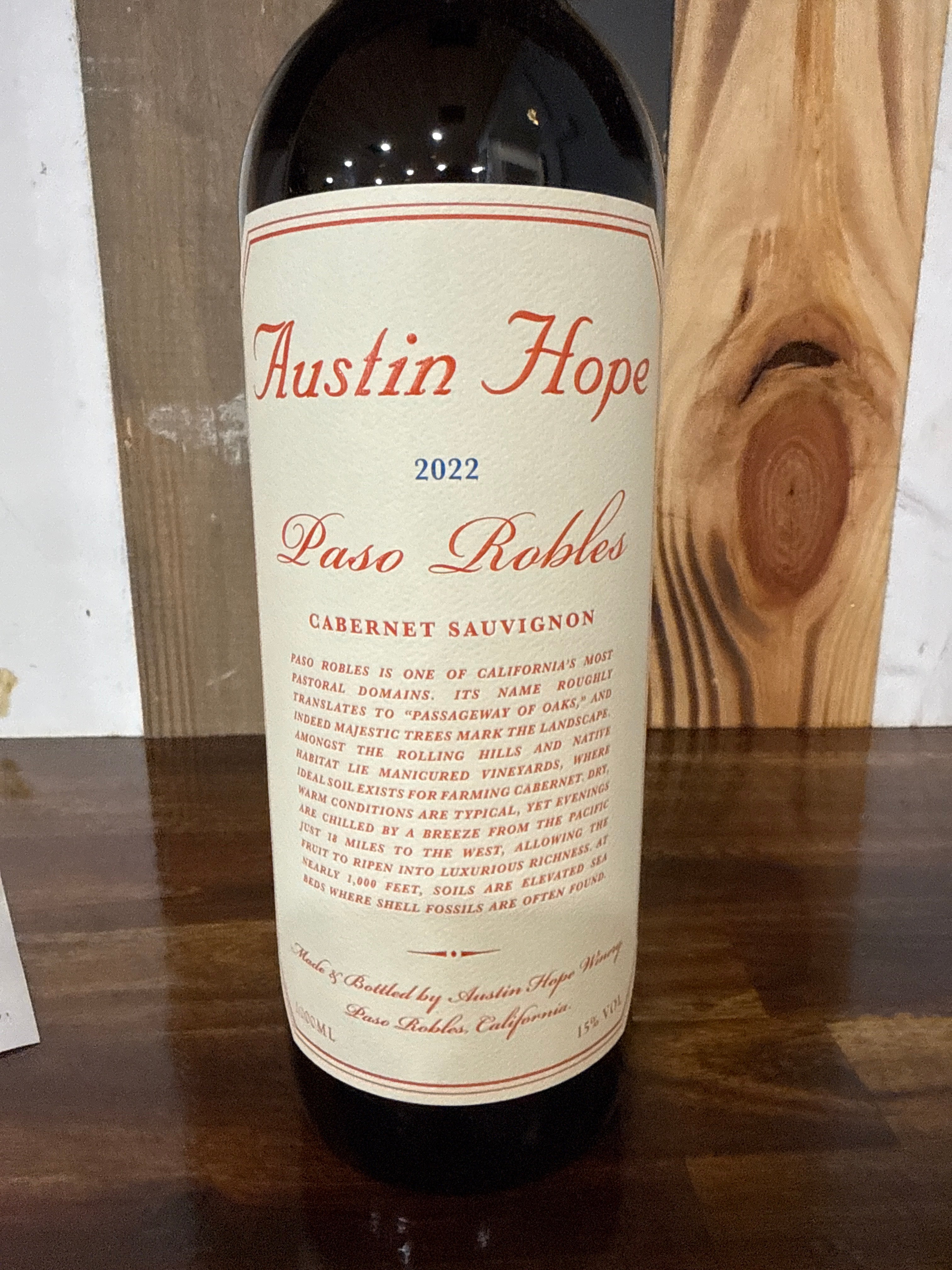 Austin Hope, Cabernet Sauvignon BTG￼